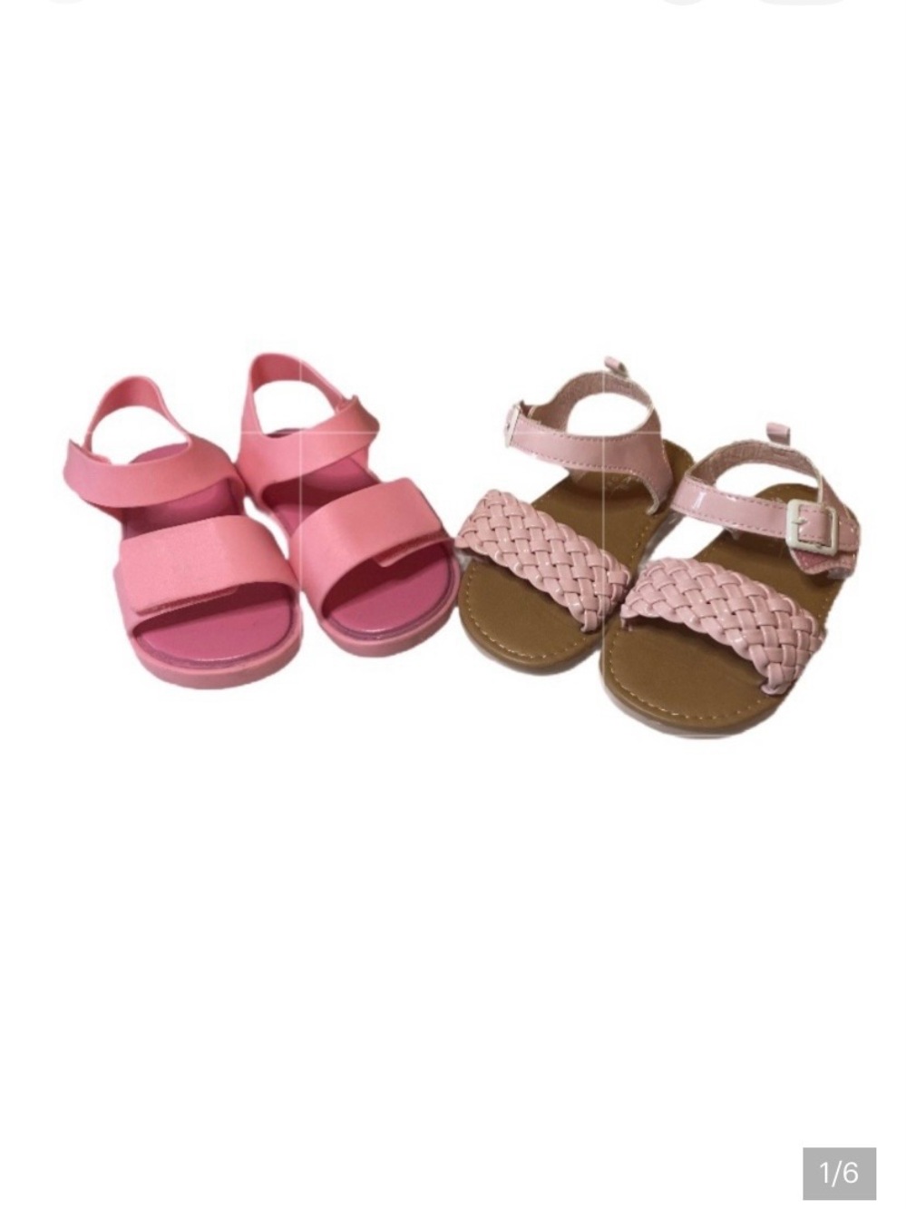 Nicole Miller Sandals In Light Pink, ON Rubber Sandals in Dark Pink Size 8